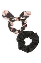 Tasha 2-pack Scrunchies, Size - Black