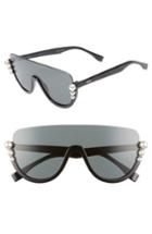 Women's Fendi 57mm Polarized Rimless Shield Sunglasses -