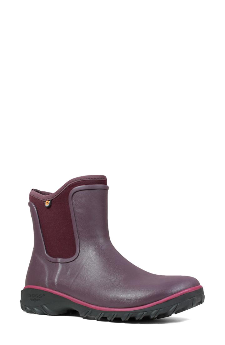 Women's Bogs Sauvie Waterproof Chelsea Boot M - Burgundy