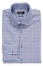 Men's Boss Sharp Fit Check Dress Shirt .5 - L - Blue