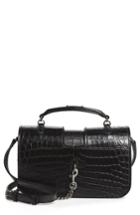 Saint Laurent Croc-embossed Calfskin Satchel -