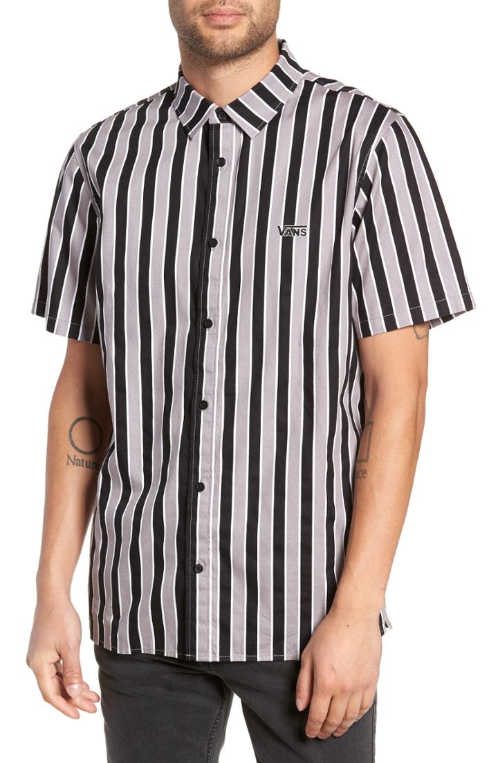 Men's Vans Small Bars Woven Shirt - White