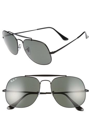 Men's Ray-ban The General 57mm Polarized Sunglasses - Black Pol