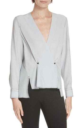 Women's Rag & Bone Debbie Silk Surplice Top