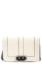 Rebecca Minkoff Small Love Leather Crossbody Bag - White