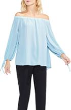 Women's Vince Camuto Tie-cuff Off The Shoulder Blouse - Blue
