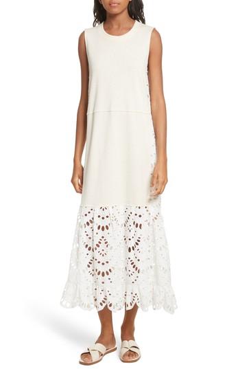 Women's See By Chloe Eyelet Panel Dress - Ivory