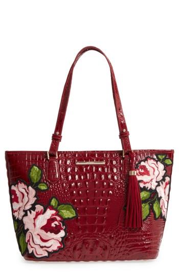 Brahmin Rossini Medium Asher Leather Tote - Red