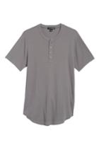 Men's Treasure & Bond Ribbed Henley T-shirt - Grey