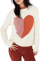 Women's Madewell Keaton Heart Pullover Sweater, Size - White