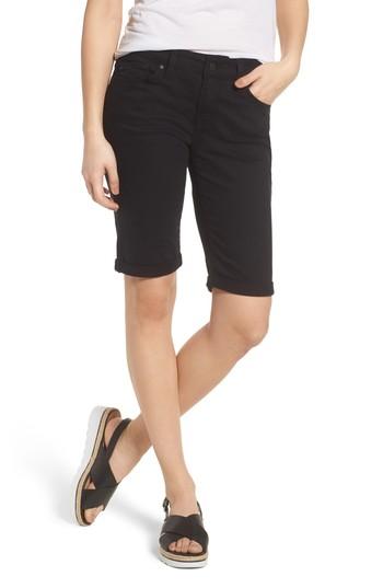 Women's Mavi Jeans Karly Black Nolita Roll Cuff Bermuda Shorts X - Black