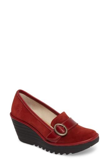 Women's Fly London Yond Wedge .5-6us / 36eu - Red