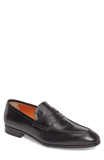 Men's Santoni Gavin Penny Loafer D - Black