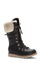 Women's Royal Canadian Yellow Knife Waterproof Snow Boot With Genuine Shearling Cuff M - Black