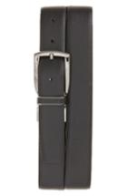 Men's Ermenegildo Zegna Sartoria Reversible Leather Belt - Black