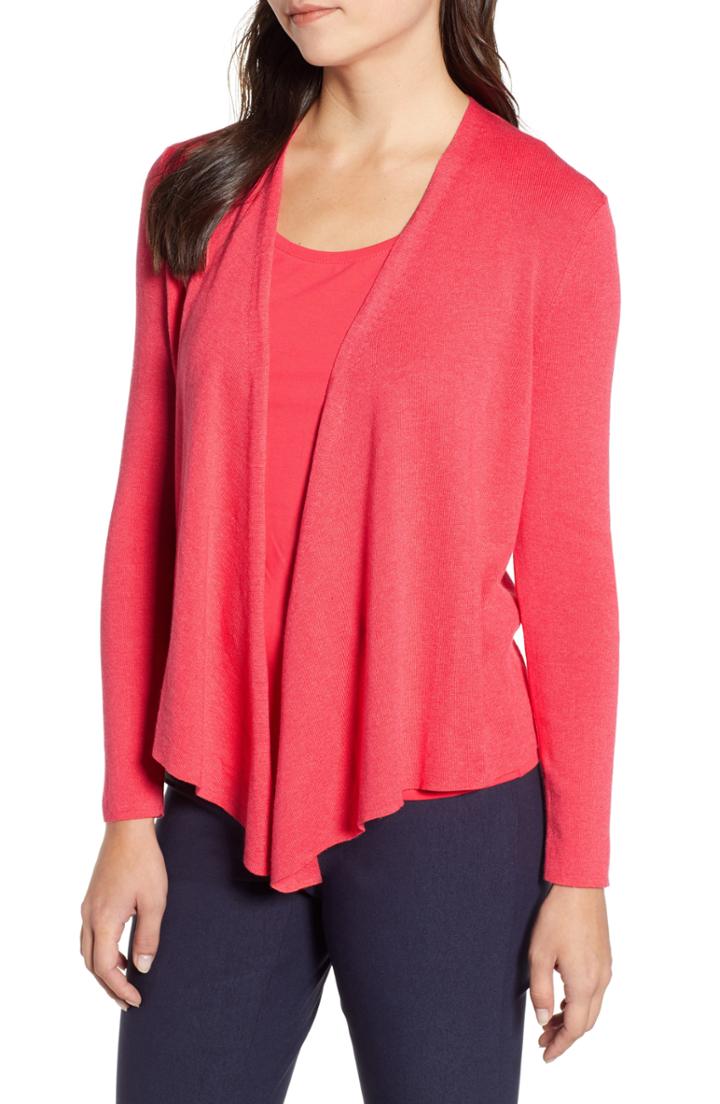 Women's Nic+zoe 4-way Convertible Lightweight Cardigan - Coral