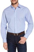 Men's Tailorbyrd Amir Regular Fit Houndstooth Sport Shirt - Blue