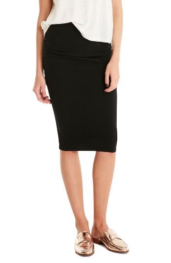 Women's Michael Stars Ruched Pencil Skirt - Black