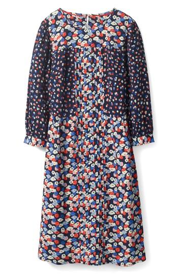 Women's Boden Hotchpotch Pattern Mix Pintuck Dress - Blue