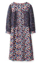 Women's Boden Hotchpotch Pattern Mix Pintuck Dress - Blue