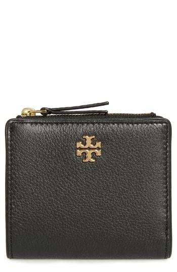 Women's Tory Burch Marsden Leather Mini Wallet - Black