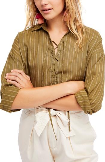 Women's Free People Under The Boardwalk Top - Green