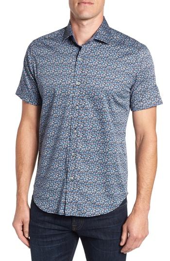 Men's Robert Graham Reiter Tailored Fit Sport Shirt - Blue