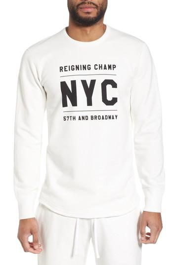 Men's Reigning Champ Logo Graphic Long Sleeve T-shirt - White