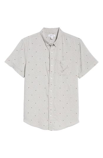 Men's The Rail Woven Print Shirt, Size - Grey