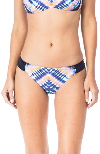 Women's Trina Turk Moonlight Shirred Hipster Bikini Bottoms - Blue