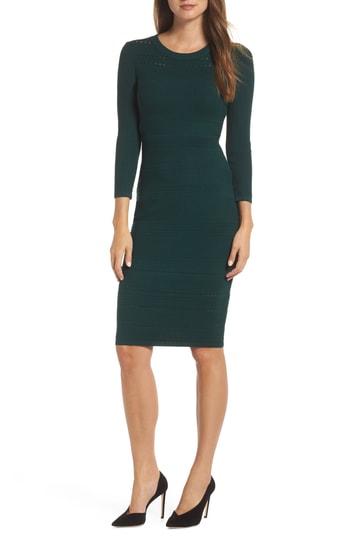 Women's Eliza J Stitch Detail Sweater Dress