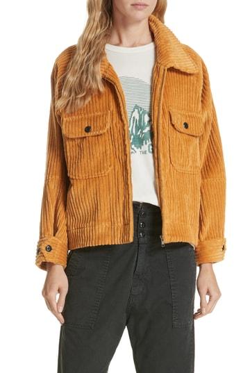 Women's The Great. The Boxy Corduroy Jacket - Yellow