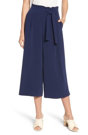 Women's Anne Klein Belted Cropped Trousers - Blue