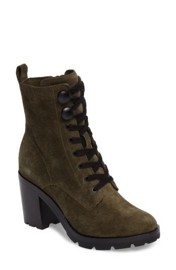 Women's Frye Myra Lug Combat Boot .5 M - Green