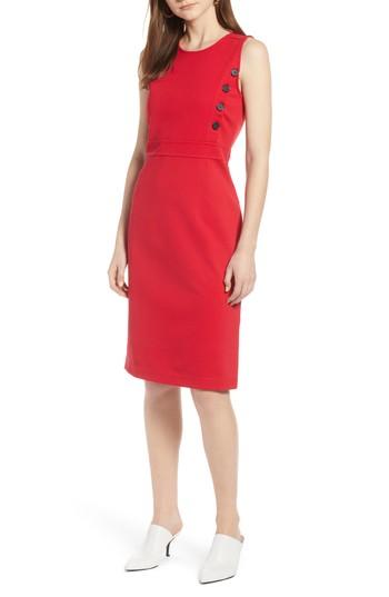 Women's Halogen Knit Sheath Dress - Red