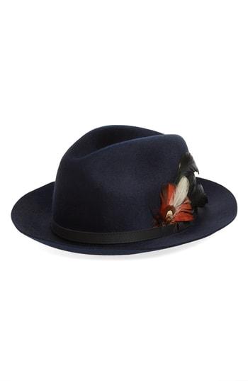Women's Tory Burch Felted Wool Fedora - Blue