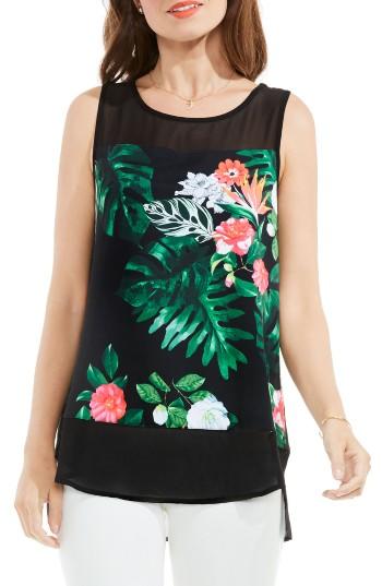 Women's Vince Camuto Havana Tropical Mixed Media Top