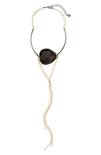 Women's Nakamol Design Agate Pendant Choker Y-necklace