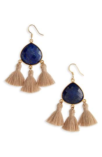 Women's Love's Affect Lacey Semiprecious Tassel Drop Earrings