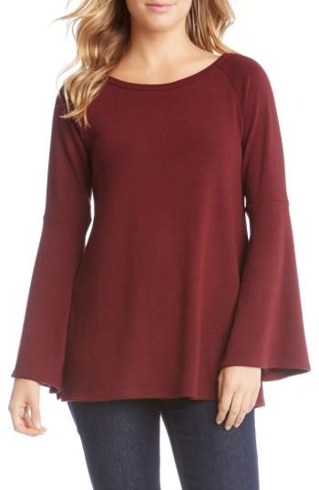 Women's Karen Kane Bell Sleeve Sweater - Red