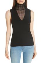 Women's Theory Faux Double Layer Shell, Size - Black