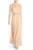 Women's Paper Crown By Lauren Conrad 'springfield' Cowl Neck Chiffon Gown - Ivory