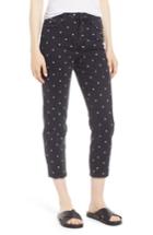 Women's Current/elliott The Vintage High Waist Crop Slim Jeans - Black