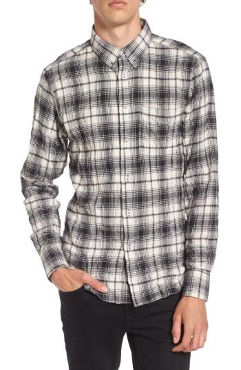 Men's Naked & Famous Denim Fit Plaid Flannel Sport Shirt