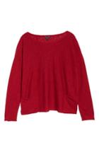 Women's Eileen Fisher Organic Linen & Cotton Knit Boxy Top - Red