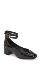 Women's Jeffrey Campbell Dumast Wingtip Ankle Strap Pump M - Black