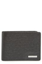 Men's Boss 'signature' Bifold Calfskin Leather Wallet - Black