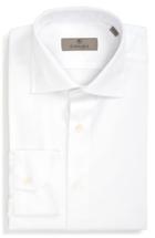 Men's Canali Regular Fit Solid Dress Shirt - White