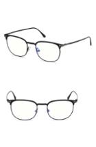 Men's Tom Ford Blueblock 52mm Sunglasses - Matte Black/ Blue Block