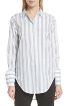Women's Equipment Essential Neopolitan Cuff Stripe Shirt - White